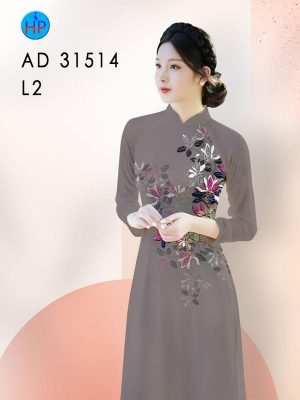 Vải Áo Dài Hoa In 3D AD 31514 22